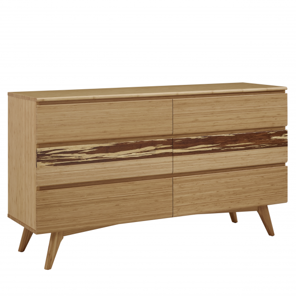 Greenington Azara Double Dresser in Caramel, On Angle