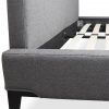 Alice Bed in Grey Fabric, Close Up