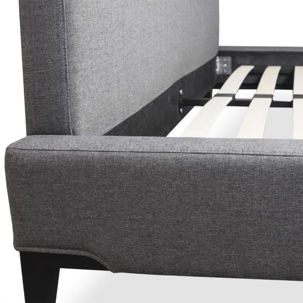 Alice Bed in Grey Fabric, Close Up