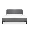 Alice Bed in Grey Fabric, Front