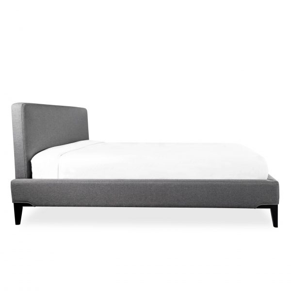 Alice Bed in Grey Fabric, Side