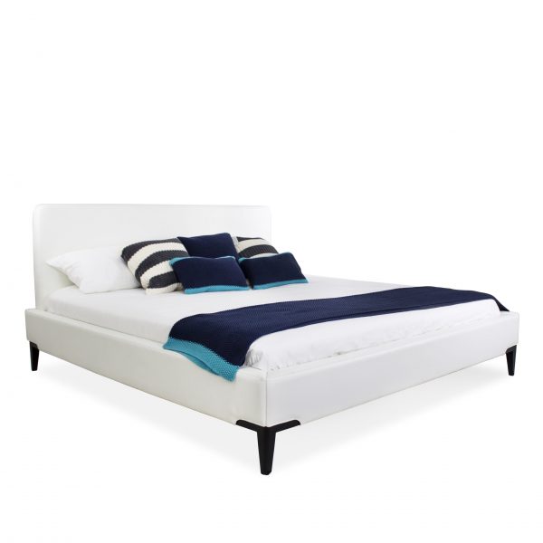 Alice Bed in White Vinyl, Angle