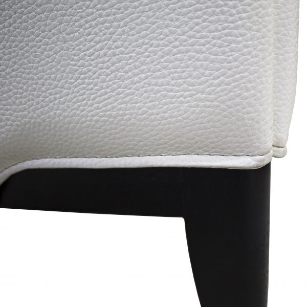 Alice Bed in White Vinyl, Close Up