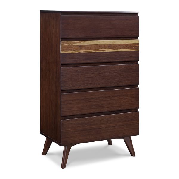 Greenington Azara High Chest in Sable Colour, On Angle