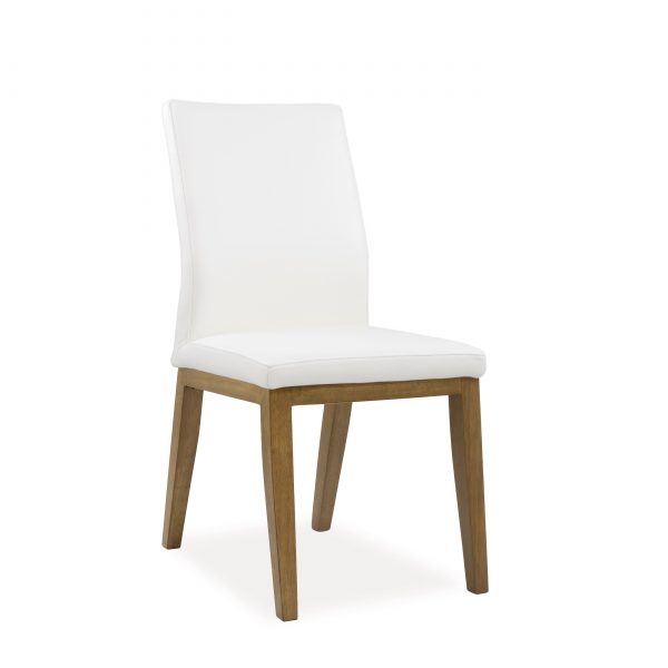 White leather dining chair deals
