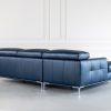 Malmo Sectional in Midnight Blue, Back, SL