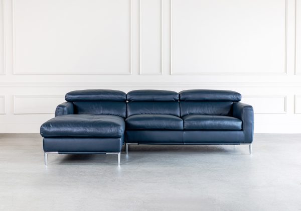 Malmo Sectional in Midnight Blue, Front, SL