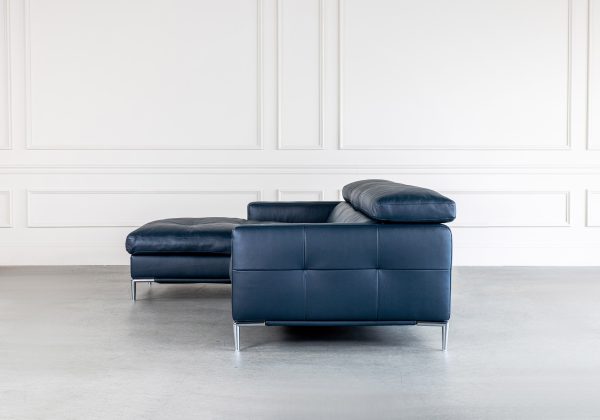 Malmo Sectional in Midnight Blue, Side, SL