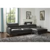 Malmo Sectional in Charcoal Leather