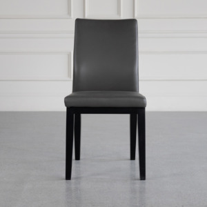lena leather dining chair grey mb front lena leather dining chair grey mb front