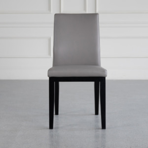 lena leather dining chair light grey mb front lena leather dining chair light grey mb front