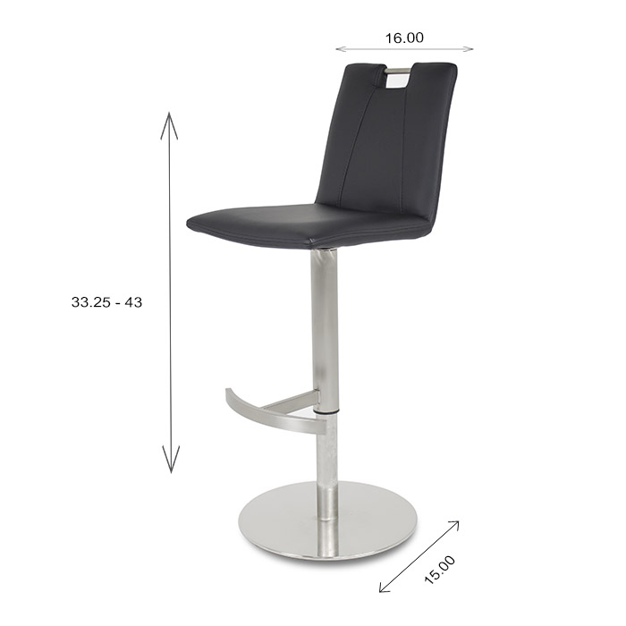 Adele Bar Stool with Dimensions