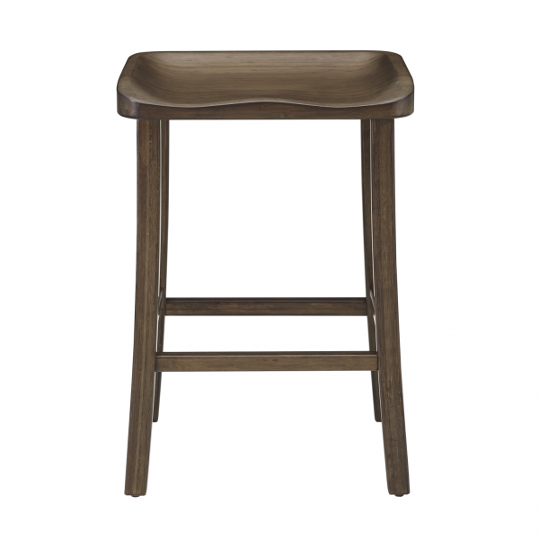Tulip Counter Stool in Black Walnut, Front