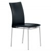 Skovby SM58 Dining Chair in Black Leather, Angle