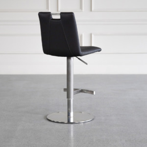 adele black vinyl swivel bar stool back adele black vinyl swivel bar stool back