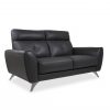 Hans Sofa Dark Grey Leather, Angle