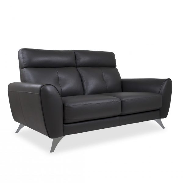 Hans Sofa Dark Grey Leather, Angle