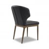 Blake Dining Chair in Black Leather, Back