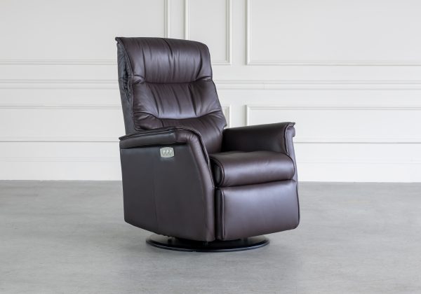 Chelsea Recliner in Trend Chocolate, Angle