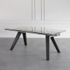 Elliot Extendable Dining Table in Wenge, Angle, Wall
