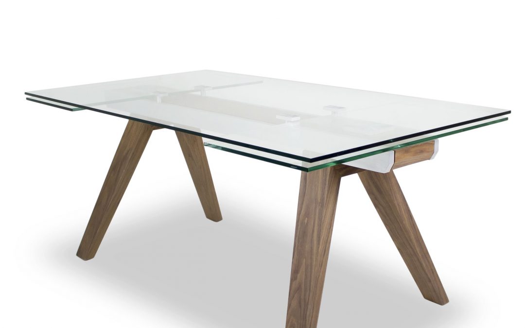 Elliot Extendable Dining Table with Glass Top