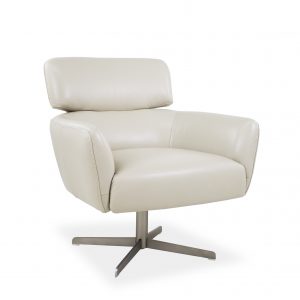 Haley Chair in Light Grey M Leather