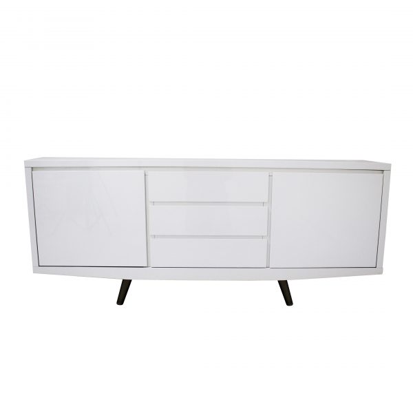 Leon Sideboard in White Lacquer, Front