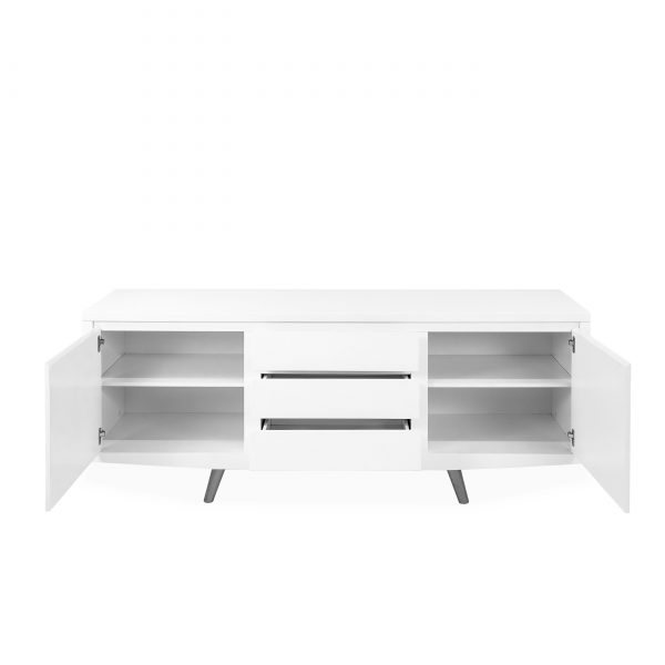 Leon Sideboard in White, Front, Open