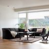 Ekornes® Manhattan Loveseat and Sofa in Paloma Black, Living Room