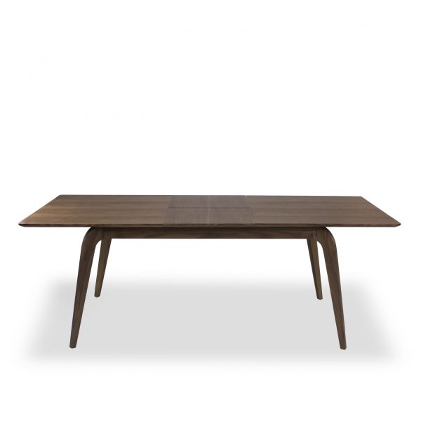 Margo Dining Table in Walnut, Straight, Extended