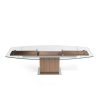Mercurio Dining Table in Walnut, Straight, Extended