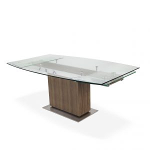 Mercurio Dining Table in Walnut, Angle