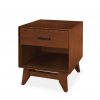 Woodcastle Montano 1 Drawer Night Table, Walnut Stain