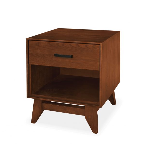 Woodcastle Montano 1 Drawer Night Table, Walnut Stain