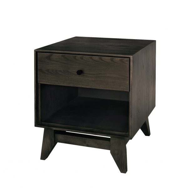 Woodcastle Montano 1 Drawer Night Table, Obsidian Stain
