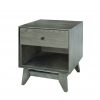Woodcastle Montano 1 Drawer Night Table, Slate Stain