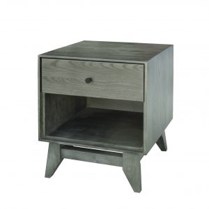 Woodcastle Montano 1 Drawer Night Table, Slate Stain
