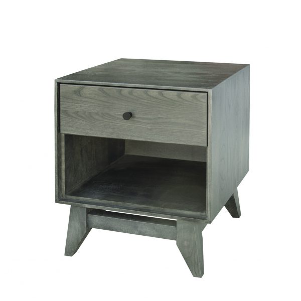 Woodcastle Montano 1 Drawer Night Table, Slate Stain