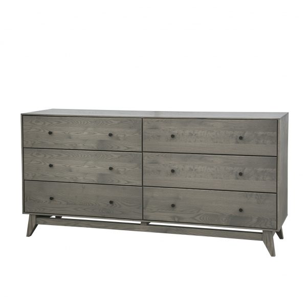 Wood Castle Montano Tall Double Dresser in Slate Stain