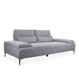 Motion Sofa in Grey Fabric, Angle