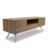 Naia TV Unit in Walnut, Angle