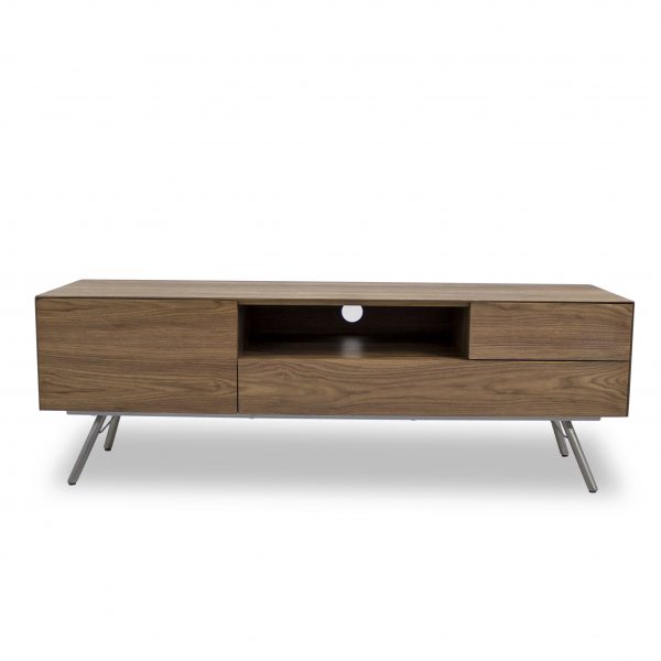 Naia TV Unit in Walnut, Front