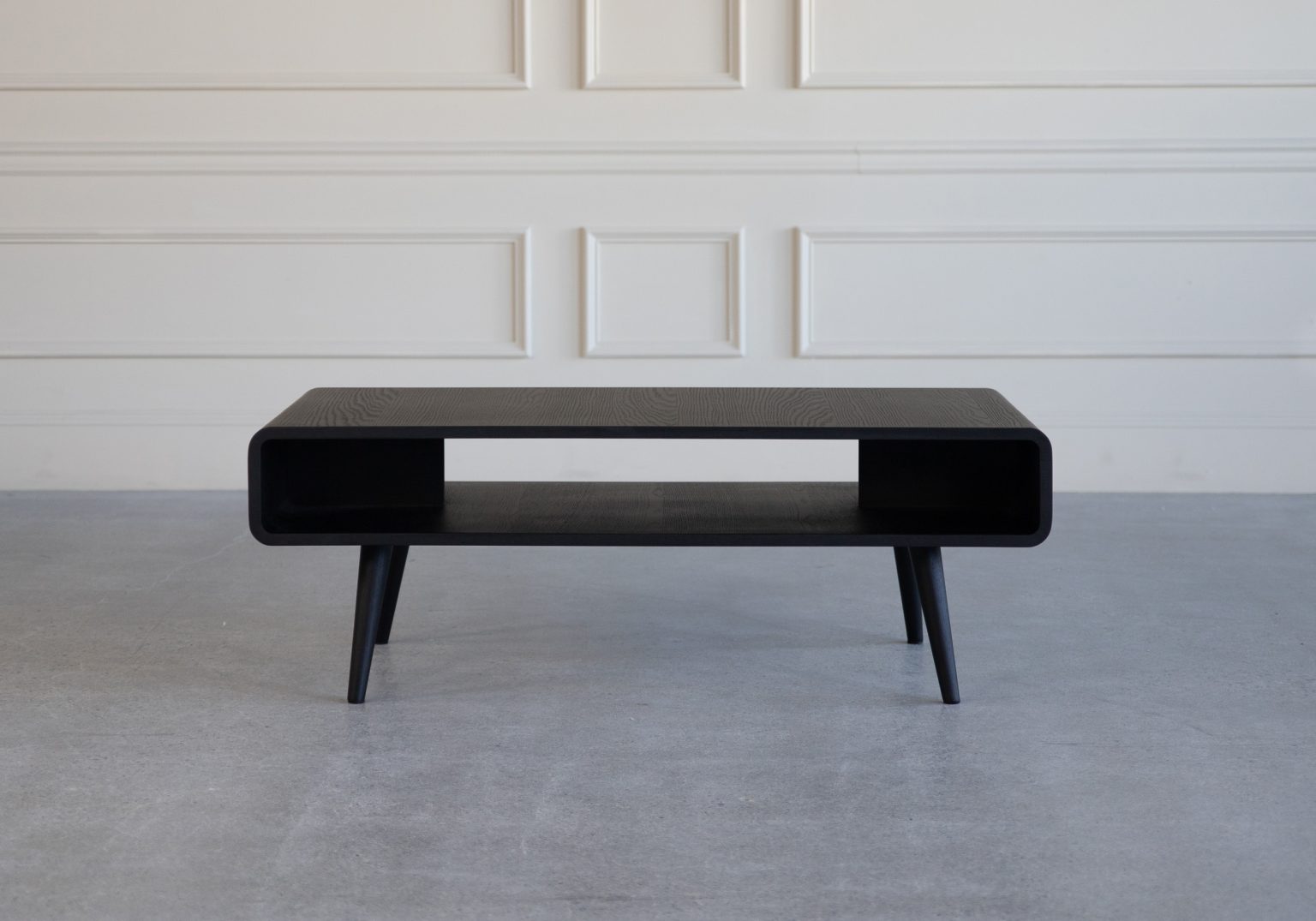 Newport Coffee Table Black Oak Front