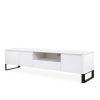 Olympia TV Unit in White Lacquer, Angle