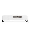 Olympia TV Unit in White Lacquer, Front