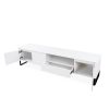 Olympia TV Unit in White Lacquer, Open