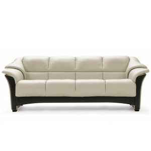 Ekornes® Oslo Sofa in Paloma Light Grey and Wenge Wood