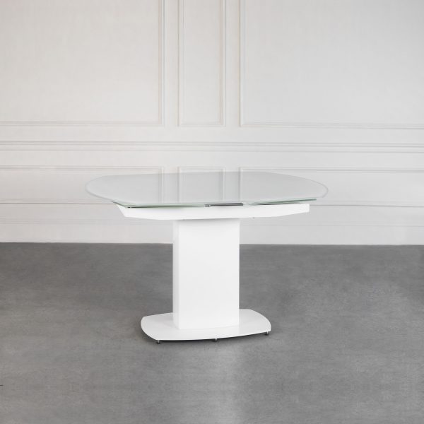 Paul Dining Table, White, Featured, Front