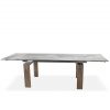 Potrero Dining Table with Grey Ceramic Top and Walnut Legs, Straight, Extended