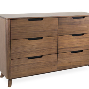 Tahoe Double Dresser in Walnut Angle Tahoe Double Dresser in Walnut Angle